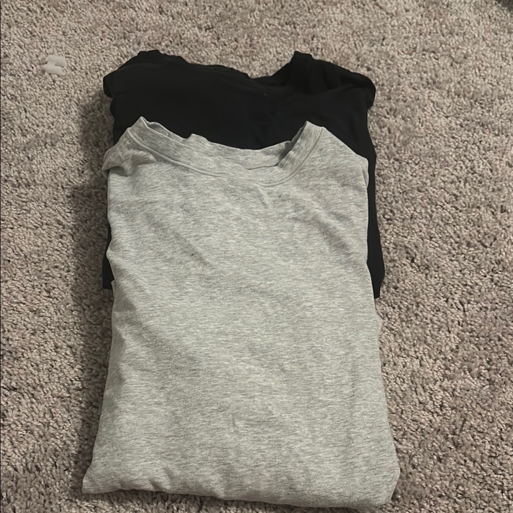 TWO SKIMS COTTON JERSEY LONG SLEEVE T-SHIRT